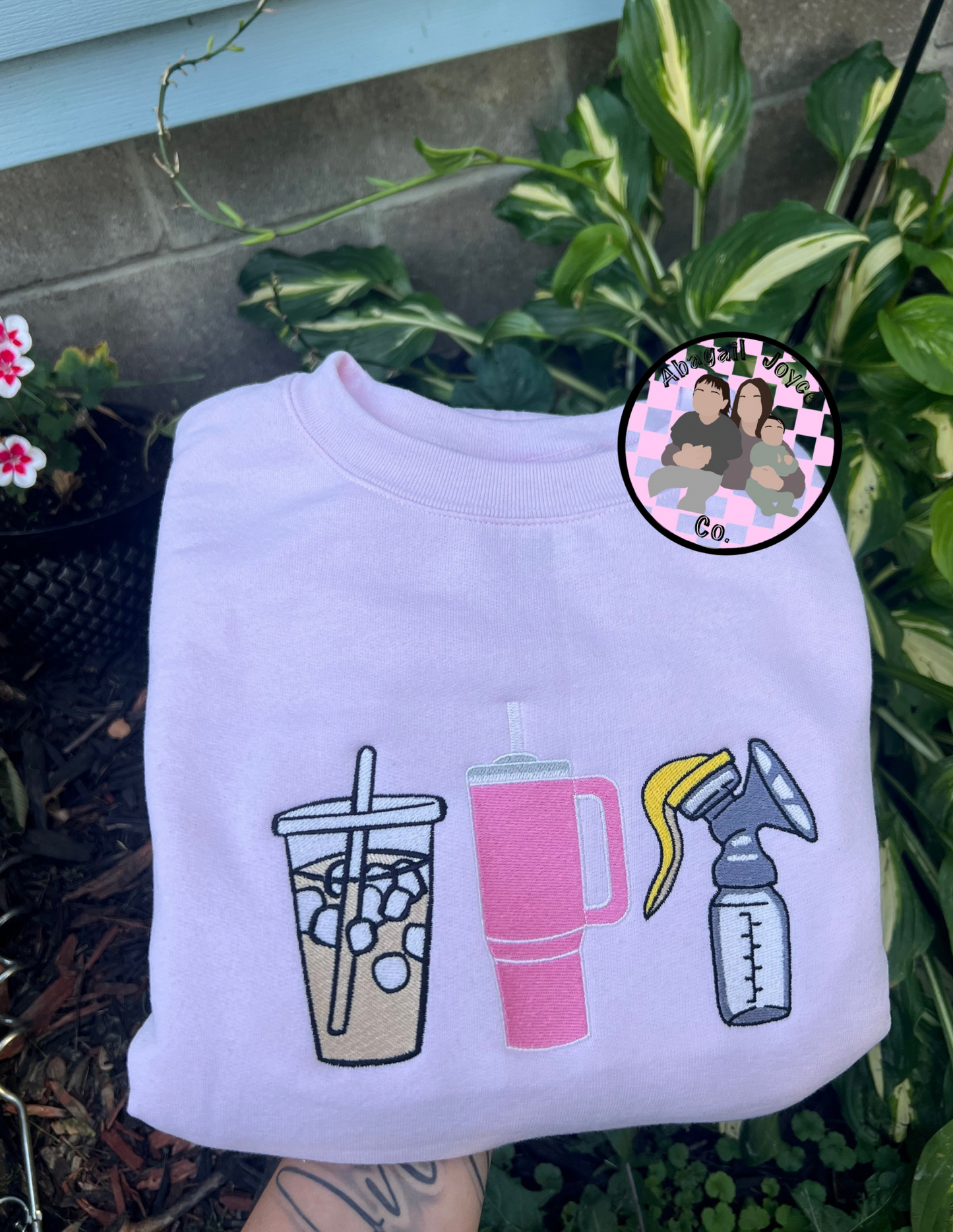 Breastfeeding trio embroidered crew🤱 preorder 28 business day turn around time