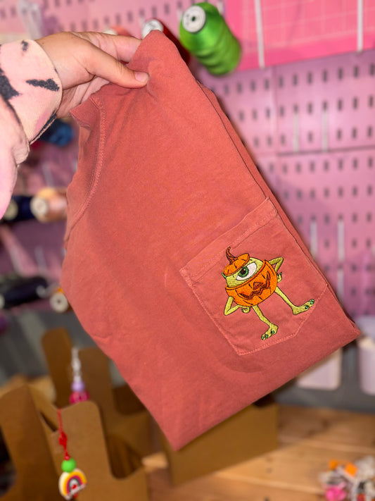MI embroidered pocket tshirt preorder 28 business day turn around time