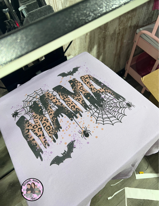 Mama leopard purple spooky T-shirt 🦇 preorder 15 business day turn around time